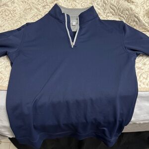 Peter Millar Navy and Gray Pullover